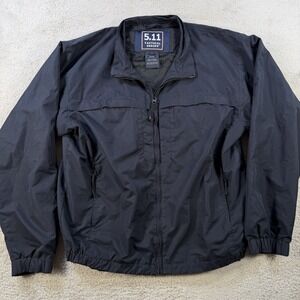 5.11 Tactical Jacket Mens Medium Black Utility Lined Tactical Zip Windbreaker